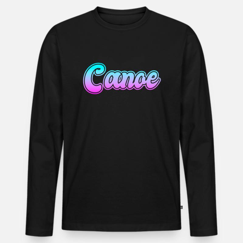 Kanu canoe - Männer Premium Bio Langarmshirt - Schwarz