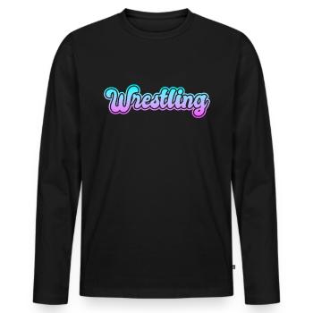 Wrestling - Männer Premium Bio Langarmshirt - Schwarz - Vorne - Nico (187cm)