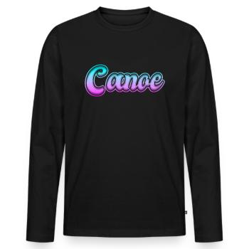 Canoe canoe - Men's Premium Organic Long Sleeve Shirt - black - Front - Nico (187cm)