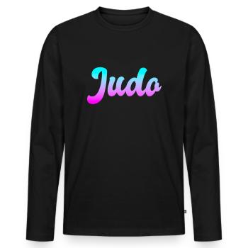 Judo - Men's Premium Organic Long Sleeve Shirt - black - Front - Nico (187cm)