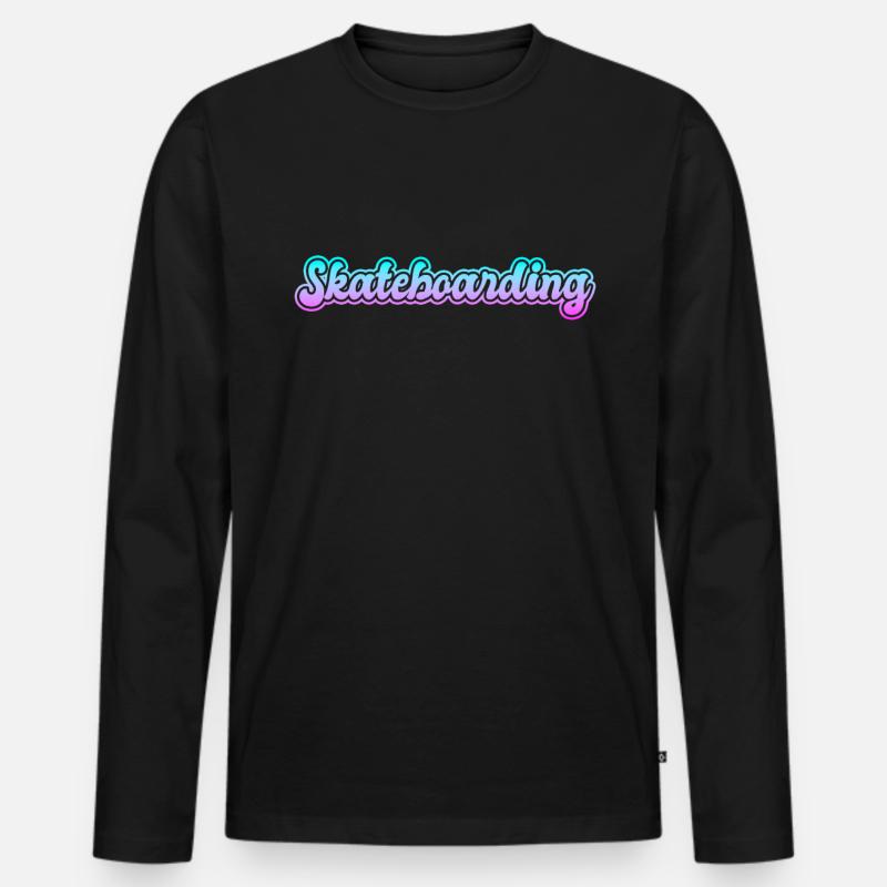 Skateboarding - Männer Premium Bio Langarmshirt - Schwarz