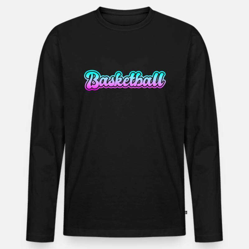 Basketball - Männer Premium Bio Langarmshirt - Schwarz