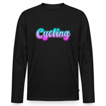 cycling Cycling - Men's Premium Organic Long Sleeve Shirt - black - Front - Nico (187cm)