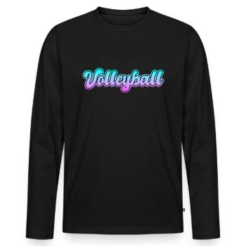 Volley-ball - T-shirt manches longues Premium bio Homme - noir - Devant - Nico (187cm)