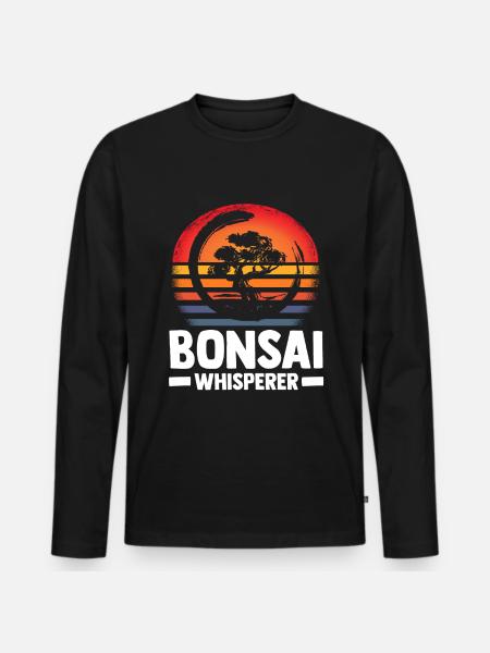 Bonsai Tree - Men's Premium Organic Long Sleeve Shirt - black