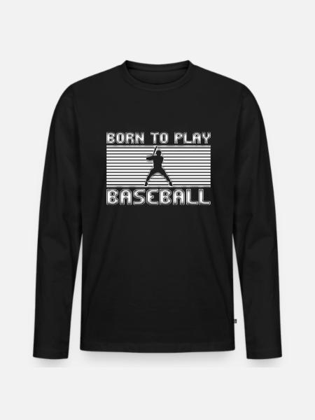 Base-ball - T-shirt manches longues Premium bio Homme - noir