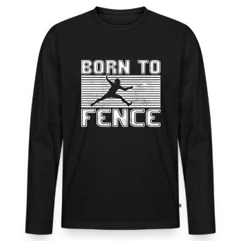 Fechten - Männer Premium Bio Langarmshirt - Schwarz - Vorne - Nico (187cm)