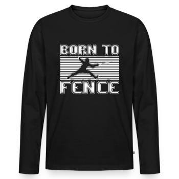 Fechten - Männer Premium Bio Langarmshirt - Schwarz - Vorne - Nico (187cm)