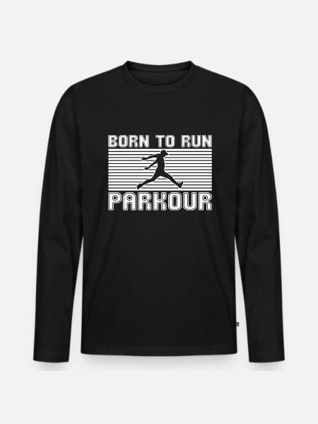 Parkour - Men's Premium Organic Long Sleeve Shirt - black