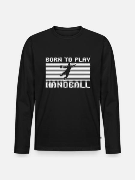 Handball - Men's Premium Organic Long Sleeve Shirt - black