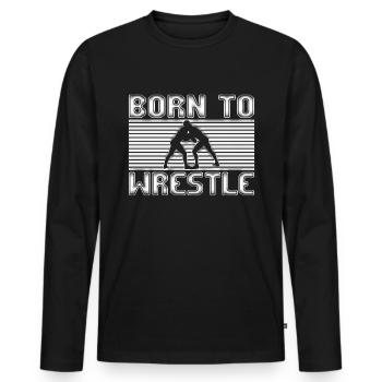 wrestling wrestling - Men's Premium Organic Long Sleeve Shirt - black - Front - Nico (187cm)