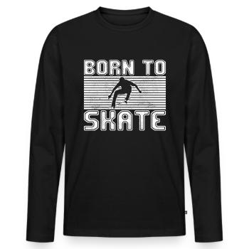 skating - Men's Premium Organic Long Sleeve Shirt - black - Front - Nico (187cm)