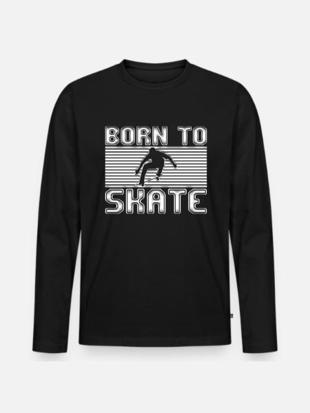 skating - Men's Premium Organic Long Sleeve Shirt - black