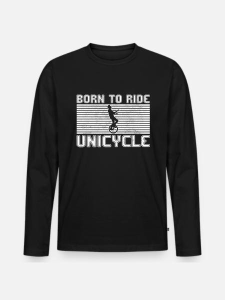 Unicycling - Men's Premium Organic Long Sleeve Shirt - black