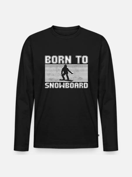 Snowboarding - Men's Premium Organic Long Sleeve Shirt - black