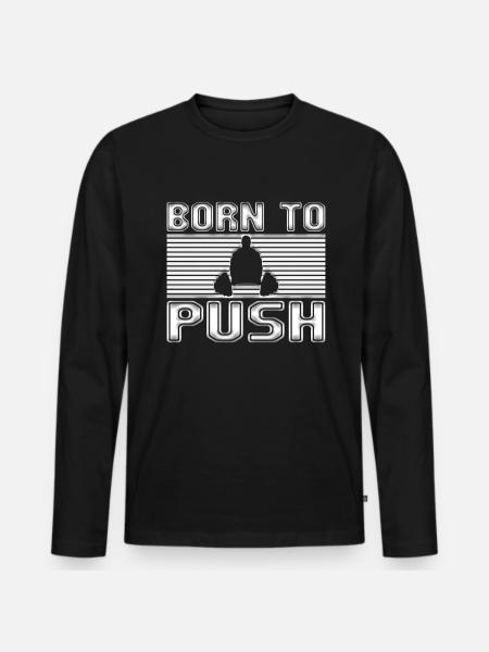 Weight training - Men's Premium Organic Long Sleeve Shirt - black