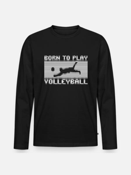 Volley-ball - T-shirt manches longues Premium bio Homme - noir
