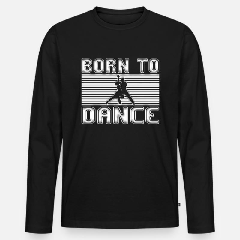 Tanzen - Männer Premium Bio Langarmshirt - Schwarz