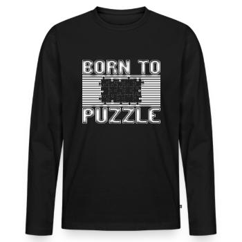 Puzzles - T-shirt manches longues Premium bio Homme - noir - Devant - Nico (187cm)