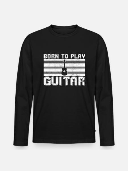 Play the guitar - Men's Premium Organic Long Sleeve Shirt - black