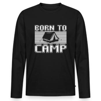 Camp - T-shirt manches longues Premium bio Homme - noir - Devant - Nico (187cm)