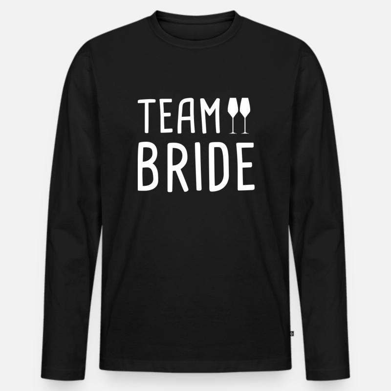 team bride - Männer Premium Bio Langarmshirt - Schwarz