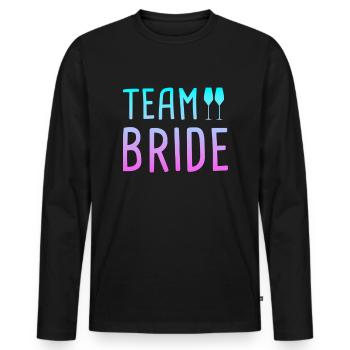 team bride - Männer Premium Bio Langarmshirt - Schwarz - Vorne - Nico (187cm)