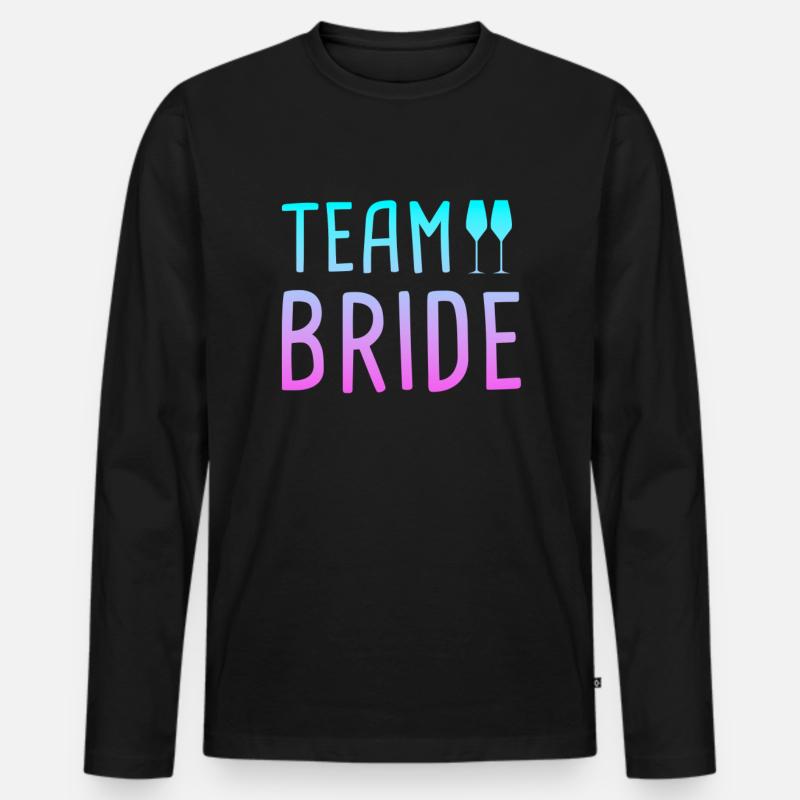 team bride - Männer Premium Bio Langarmshirt - Schwarz