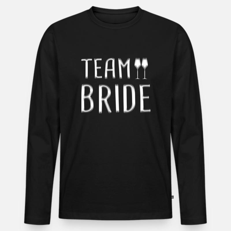 team bride - Männer Premium Bio Langarmshirt - Schwarz