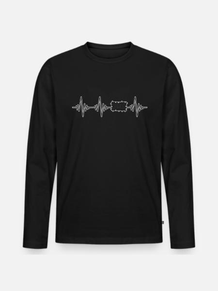 Pulsation puzzel - T-shirt manches longues Premium bio Homme - noir