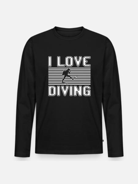 J’adore la plongée - T-shirt manches longues Premium bio Homme - noir