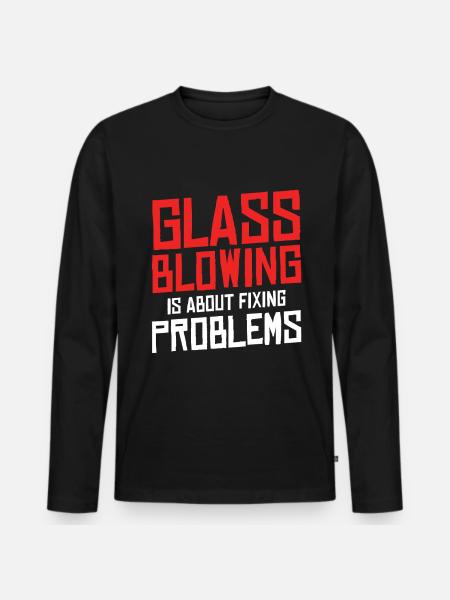 Glass Blower - Glassblowing - Männer Premium Bio Langarmshirt - Schwarz