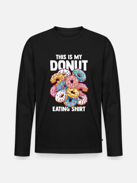 Donut Lover - Men's Premium Organic Long Sleeve Shirt - black