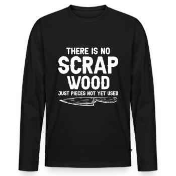 Whittler | Woddcarving - Men's Premium Organic Long Sleeve Shirt - black - Front - Nico (187cm)