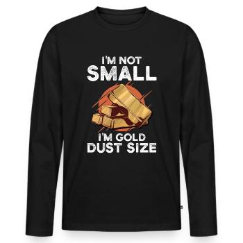 Gold Panning | Miner - Men's Premium Organic Long Sleeve Shirt - black - Front - Nico (187cm)