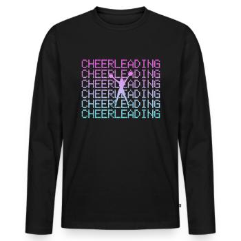 cheerleading - T-shirt manches longues Premium bio Homme - noir - Devant - Nico (187cm)