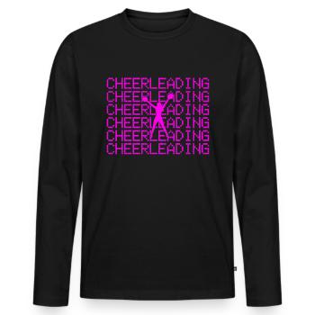 cheerleading - Männer Premium Bio Langarmshirt - Schwarz - Vorne - Nico (187cm)