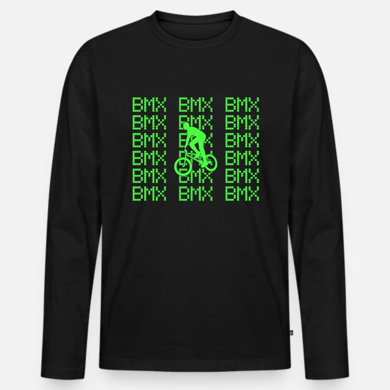 bmx - Männer Premium Bio Langarmshirt - Schwarz
