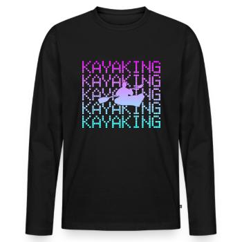 Kayak - T-shirt manches longues Premium bio Homme - noir - Devant - Nico (187cm)