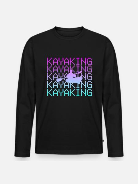 Kayaking - Men's Premium Organic Long Sleeve Shirt - black