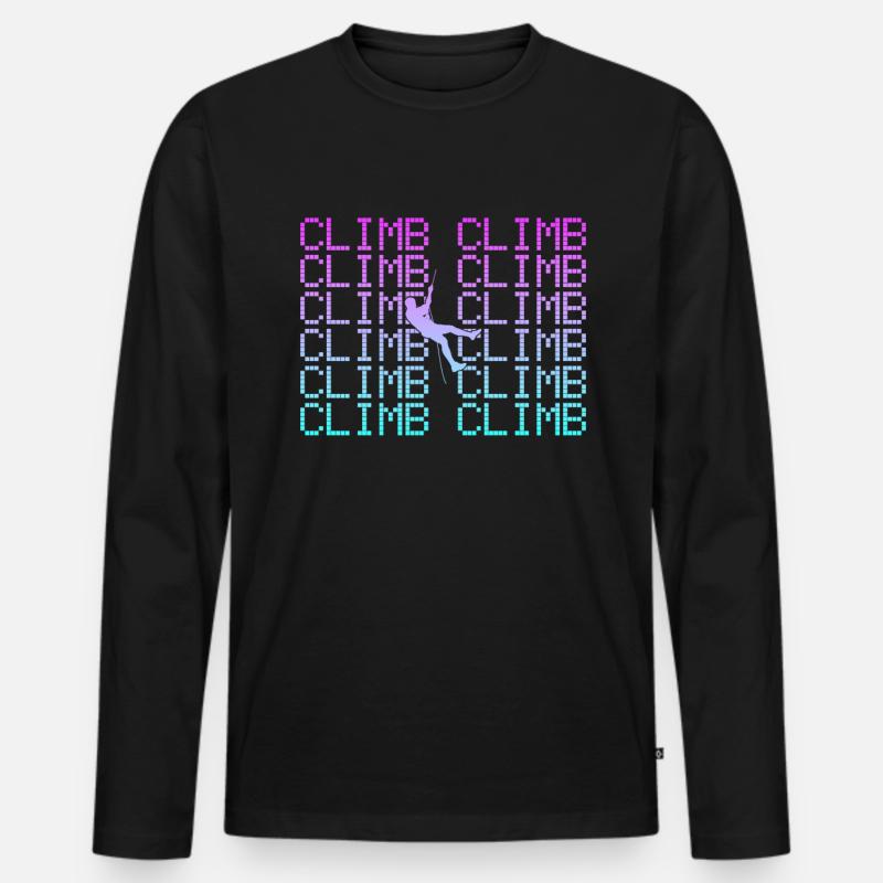 Klettern - Männer Premium Bio Langarmshirt - Schwarz
