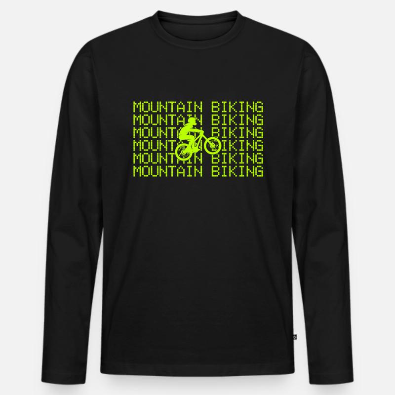 mountain biking - Männer Premium Bio Langarmshirt - Schwarz