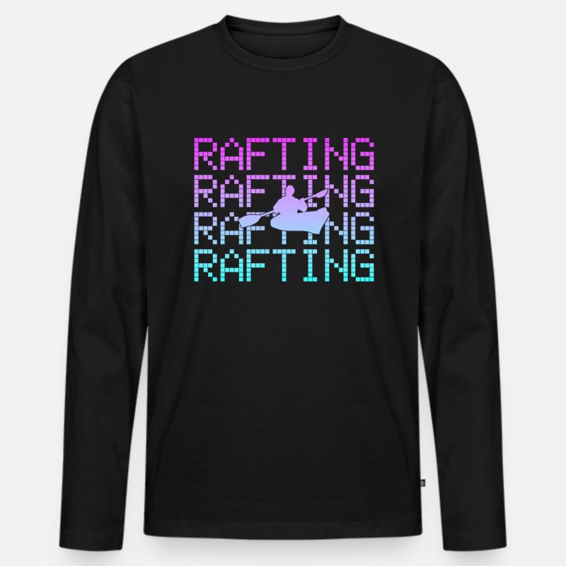 rudern rafting - Männer Premium Bio Langarmshirt - Schwarz