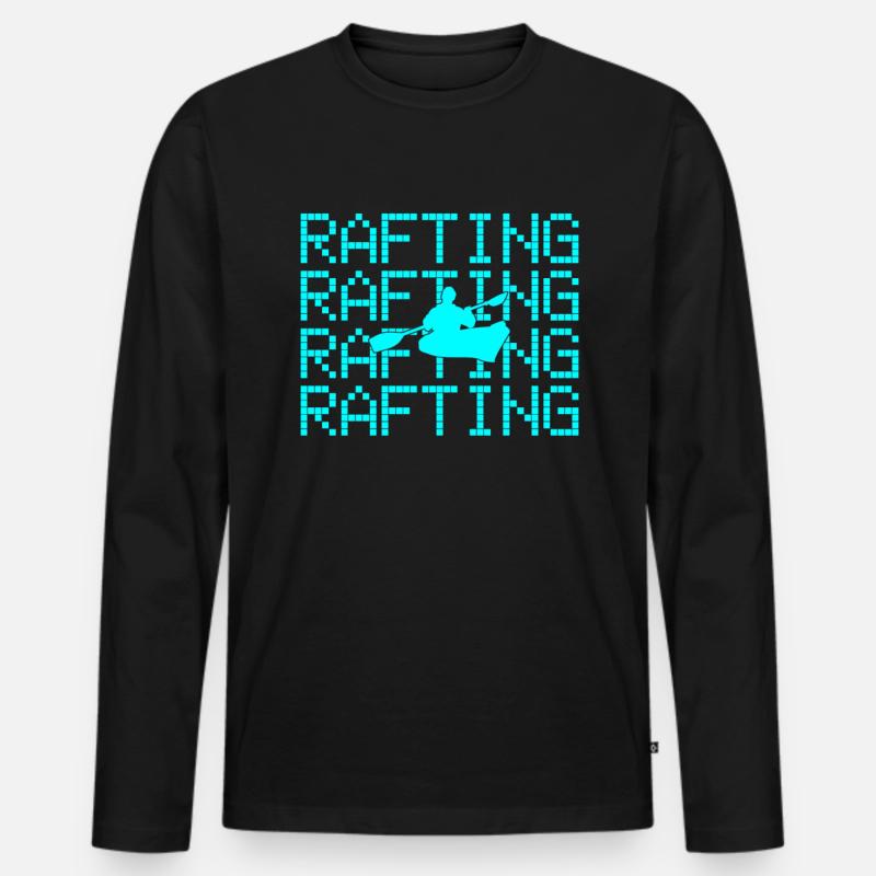 rudern rafting - Männer Premium Bio Langarmshirt - Schwarz