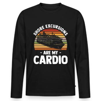 Cruising Vacation - Cruise Ship - Männer Premium Bio Langarmshirt - Schwarz - Vorne - Nico (187cm)