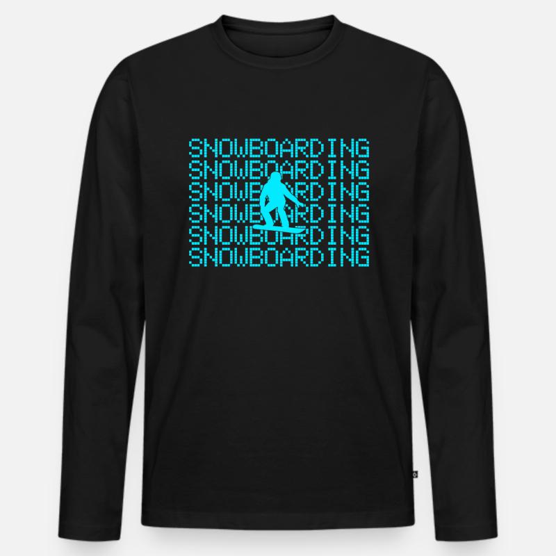 Snowboarden - Männer Premium Bio Langarmshirt - Schwarz