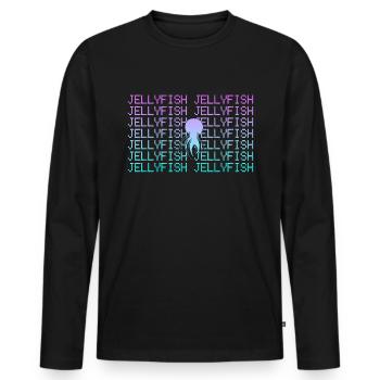 Jellyfish - Men's Premium Organic Long Sleeve Shirt - black - Front - Nico (187cm)