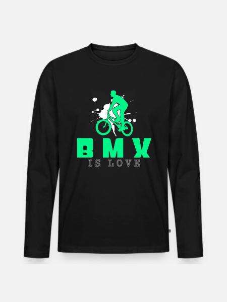 BMX - Men's Premium Organic Long Sleeve Shirt - black