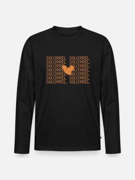 Squirrel - Men's Premium Organic Long Sleeve Shirt - black