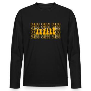 Schach - Männer Premium Bio Langarmshirt - Schwarz - Vorne - Nico (187cm)